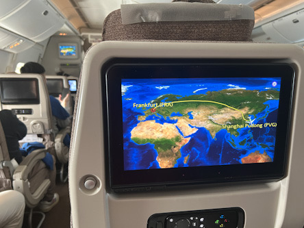 Flugroute Frankfurt - Shanghai