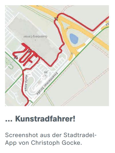 Gutenberg-Center: ZDF-Schriftzug-Track zwischen Essenheimer Straße und Haifa-Allee
