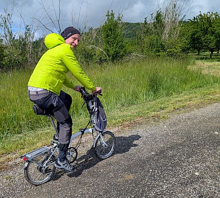 Radler auf Brompton
