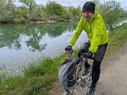 Radler auf Brompton