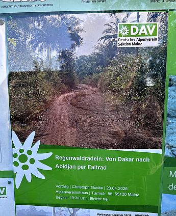 DAV Mainz Plakat Einladung: Vortrag 23.4.2026