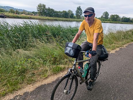 Radler an der französischen Mosel