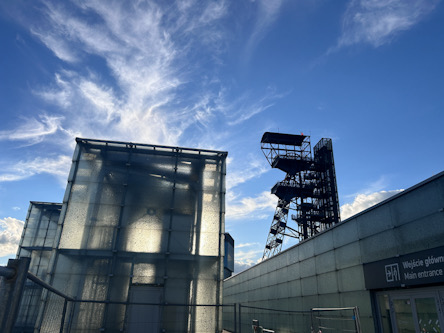 Sonnenuntergang am Schlesischen Museum in Kattowitz